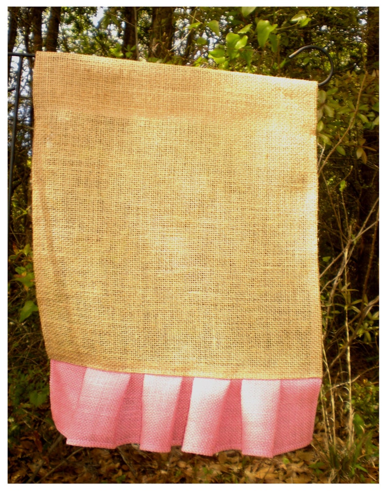 Burlap Flags Blank 1 DOZEN colored ruffles add on flag | Etsy