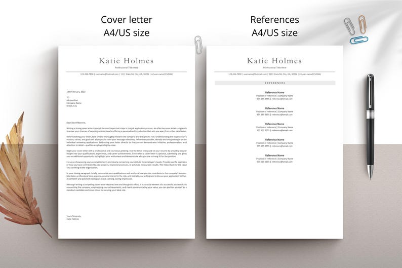 Basic ATS Resume | Word, Google Docs and Pages | Minimalist, Editable ...