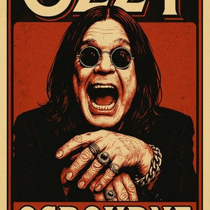Ozzy Osbourne Digital Download - Rocklegende Heavy Metal Musik Wandkunst