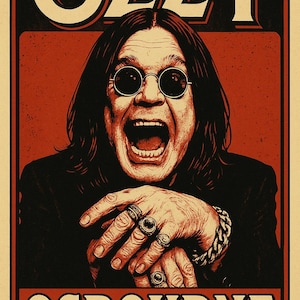 Ozzy Osbourne Ungerahmtes Poster - Rocklegende Heavy Metal Musik Wandkunst