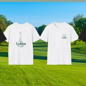 Golden Club Golf T-Shirt  Vintage Golf Gift for Him  Minimalist Golf Apparel  Classy Unisex Tee for Golf Lovers & Sporty Souls