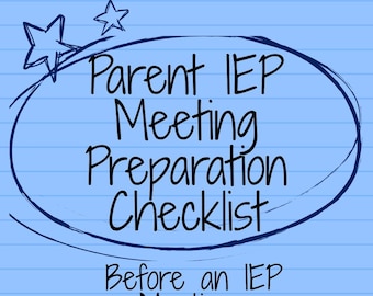 Eltern IEP Meeting Planner | Notizen & Fragen organisieren