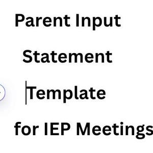 Pacchetto di pianificazione delle riunioni IEP/Lista di controllo/Dichiarazione di input dei genitori