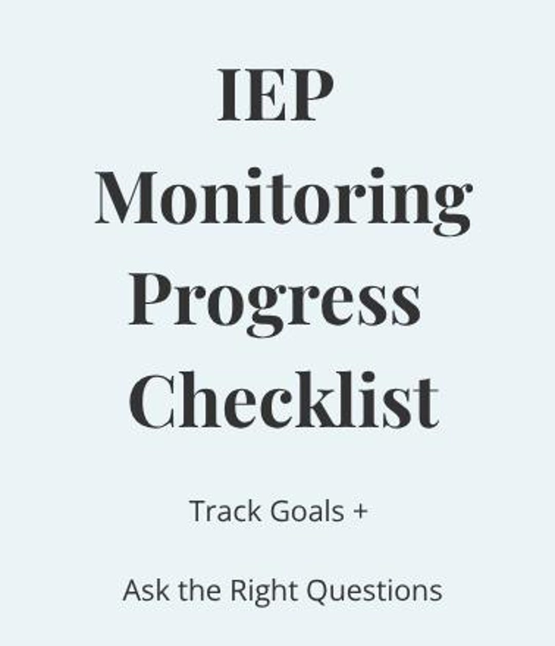 Parent Guide to IEP Progress Monitoring | Printable Tracking Tool - Etsy