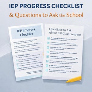 IEP Goal Progress Checklist for Parents (Printable)