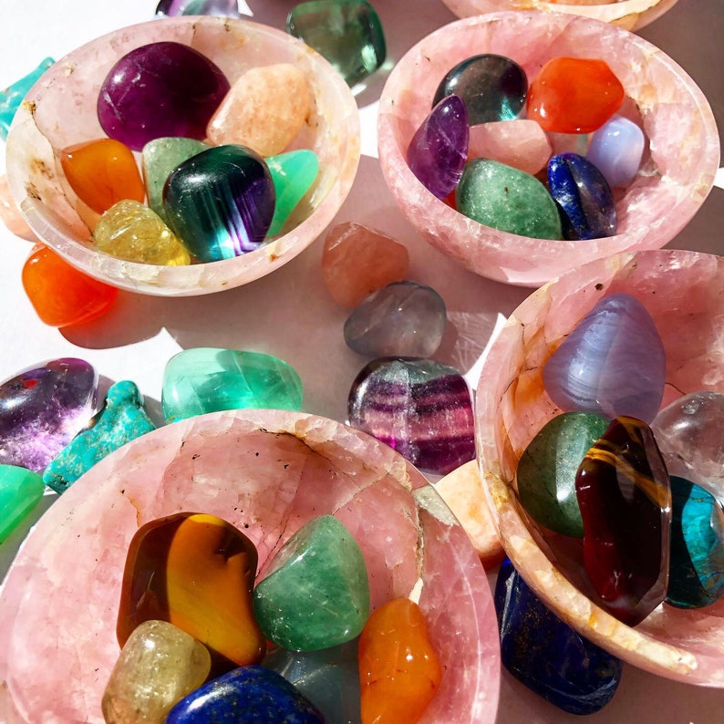 EXCLUSIVE Crystal Lion Rose Quartz OFFERING Bowls // Exclusive Etsy