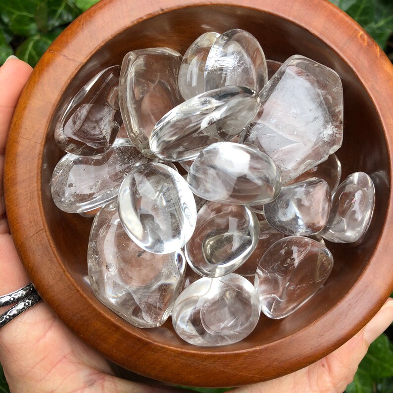 Water Clear Brazilian Quartz TUMBLES // CHOOSE Your Stones // Etsy