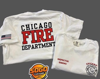 Custom Firefighter T-Shirt: Comfort Colors, Thin Red Line, Fire Department