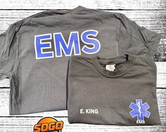 Camiseta personalizada EMS Comfort Colors: Regalo de la Estrella de la Vida para Paramédicos