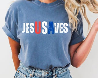 Camiseta JesUSAves con colores patrióticos y cómodos