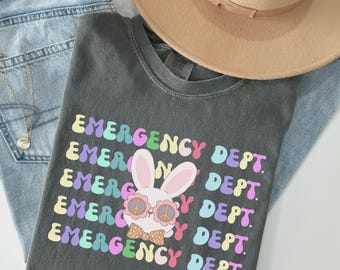 Camiseta de Pascua de enfermera con colores cómodos: camiseta moderna para urgencias