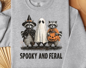 Halloween Racoons Shirt, Halloween Shirt, Halloween Sweatshirt, Fall Shirt, Cute Halloween Shirt, Pumpkin Shirt, Halloween Tee