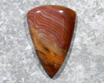 Turkish Wave Agate Cabochon - Pendant Stone (37 x 25 x 6 mm)