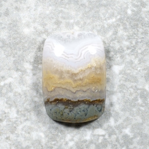 Prudent Man Agate Cabochon - Picture Pendant Ring Stone (26 x 19 x 7 mm)