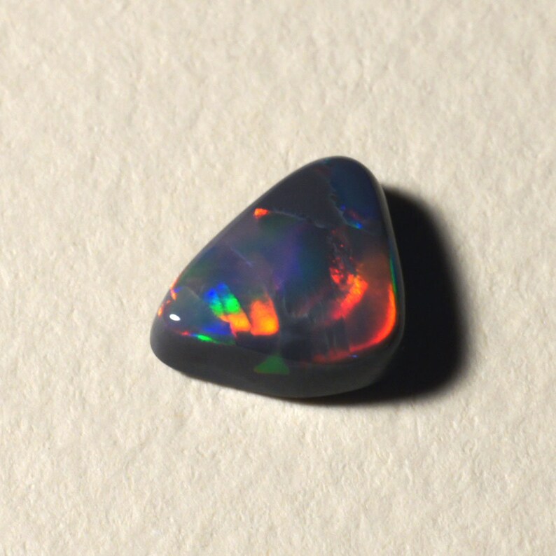 Australian Black Opal With Lively Multicolor Fire Stunning Etsy