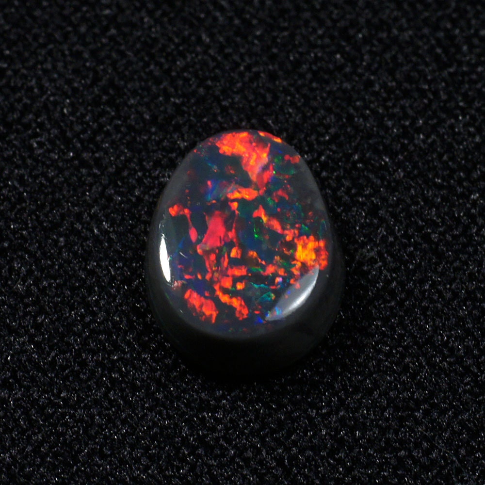 Australian Black With Bright Red Multicolor Fire Ring Etsy