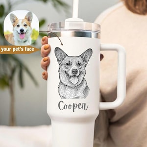 Custom Pet Photo Tumbler: Personalized Dog Memorial Gift