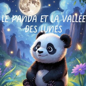 Petit ebook illustré enfant + carte et certificat bonus | Le panda et la Vallée des Lunes | Histoire magique + quiz interactif