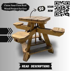 4-Seat Picnic Table Woodworking Plan – Printable DIY Outdoor Project