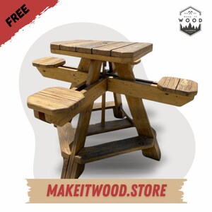 Step-by-Step Picnic Table Plan – Beginner-Friendly Woodworking Project – Printable PDF