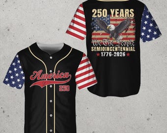 America 250th Anniversary Baseball Jersey 250 Years Of Freedom Jersey Bald Eagle - Hawaii shirt