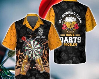 This Is My Dart Playing Trash Talking Beer Drinking Personalized Name 3D Baseball Jersey - Hawaii shirt - T-shirt - Polo shirt