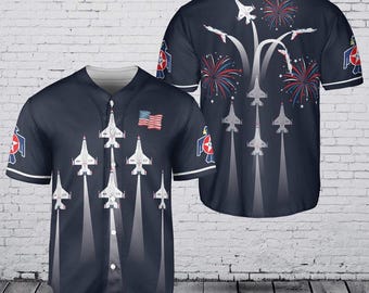 USAF Thunderbirds 250th Anniversary, 4th of July Baseball Jersey - Hawaii shirt - T-shirt - Polo shirt