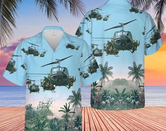 US Army Bell UH-1 Huey Baseball Jersey - Hawaii shirt - T-shirt - Polo shirt