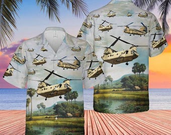 US Army Boeing CH-47 Chinook Hawaiian Shirt, Baseball Jersey - - T-shirt - Polo shirt