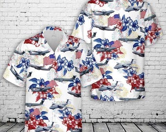 Air Force Hawaiian Shirt, US Air Force Lockheed C-5 Galaxy 4th Of July Hawaiian Shirt, Air Force Aloha Baseball Jersey -T-shirt - Polo shirt