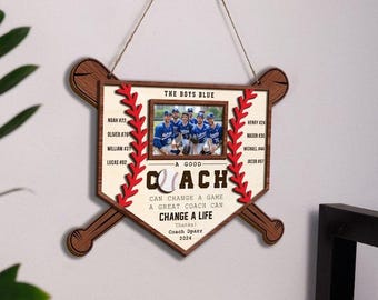 Custom Baseball Coach Picture Frame, Thank You Coach Plaque, Baseball Coach Gift, Coach Appreciation Gift 2025, Thank You Keepsake
