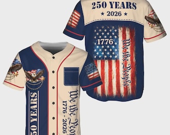 USA 250th Anniversary Baseball Jersey – We The People Patriotic America Shirt, 1776–2026 Independence Day Jersey - Hawaii shirt