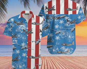 US Air Force Lockheed C-130 Hercules 4th Of July Baseball Jersey - Hawaii shirt - T-shirt - Polo shirt