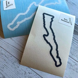 Baja California, Mexico Outline Vinyl Decal - Trailer, Car, Laptop, Garage, Helmet - Multiple sizes and colors