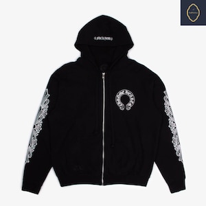 Edgy Streetwear Sweat à capuche zippé Sweat à capuche noir unisexe avec dos gothique
