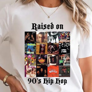 Raised on 90’s Hip Hop T-Shirt, Vintage Rap Album Cover Shirt, Hip Hop Tee for Music Lovers, Retro Music Unisex Tee, Music Lovers Unisex Top