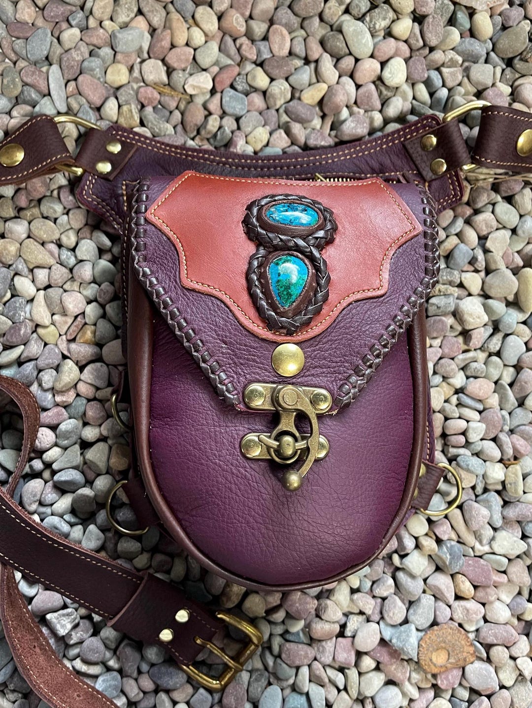 Leather Utility Hip Bag, Renaissance Style Leather Pouch ,pouch With ...