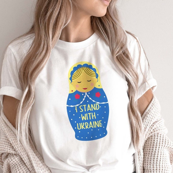I Stand with Ukraine, I Support Ukraine Shirt, Stop the War, Pray for Peace in Ukraine, Tshirt for Women, No War Shirt, Puck Futin Shirt