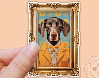 Dachshund Sticker for Dachshund Lovers, Dachshund Portrait, Cute Vinyl Dog Sticker, Waterproof Sticker for Water Bottles, Laptop Decal