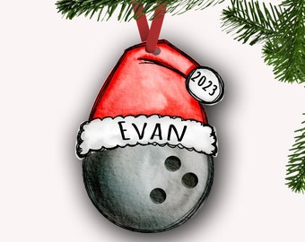 2023 CUSTOM BOWLING Ornament, 2023 Personalized Ornament, Bowling Team Ornament. Customized Sports Ornament, Gift for Bowler, Bowling