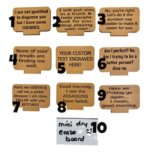 Additional Punk-Ass Pickle Signs or, Refrigerator Magnet, Snarky Sign for the Anti,  Emotional Support Goose, Amigurumi, Customized Magnet