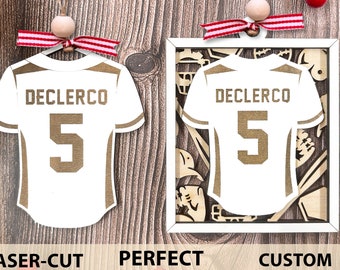 Customized Baseball Jersey Ornament, Baseball Christmas Tree Ornament Baseball Team, Baseball Player Gift, Personalized Ornament,