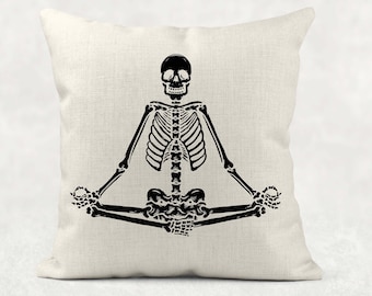 skeleton yoga pillow