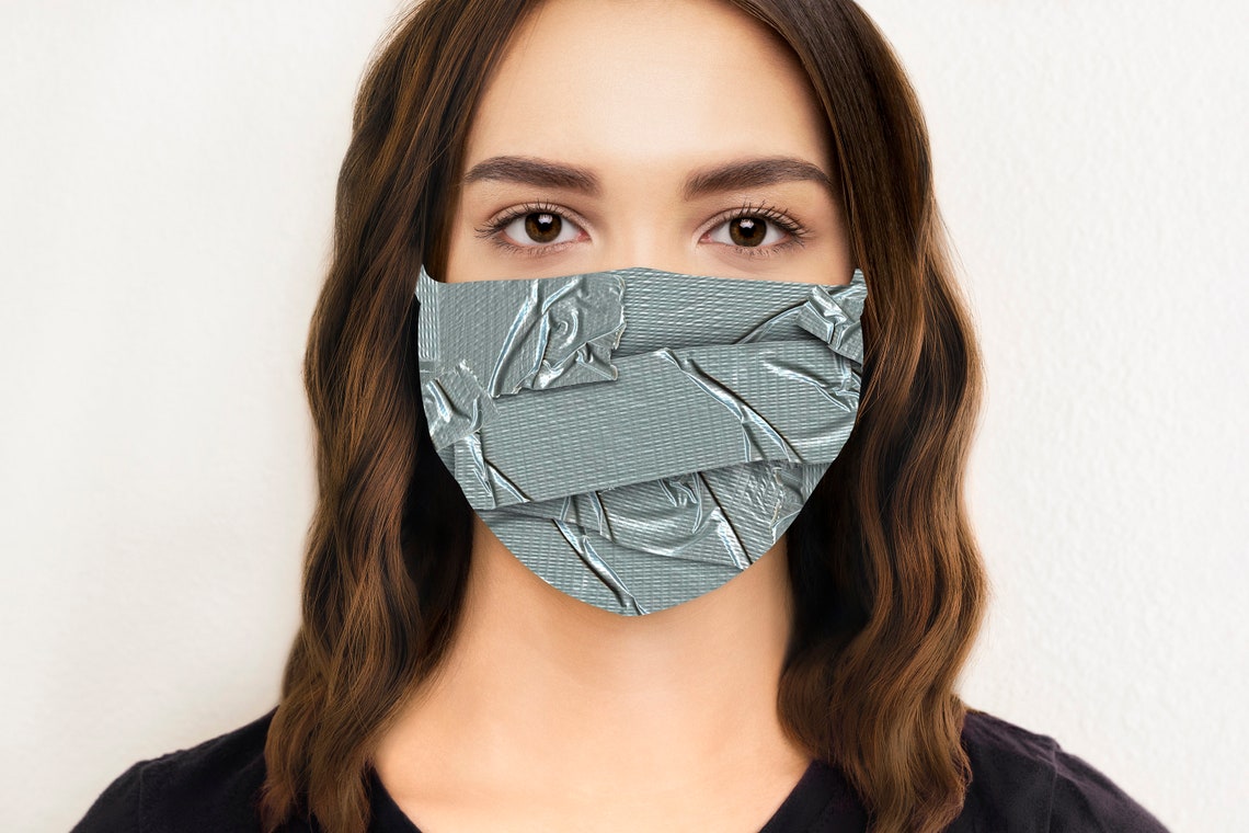 FUNNY Face Mask Duct Tape Mask Reusable Face Mask Face Mask Etsy
