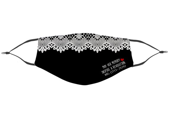 RBG REVOLUTION Face Mask With Filter Pocket, Ruth Bader Ginsburg, Reusable Mask Fashion, Washable Face Mask, Polyester Cotton Face Mask