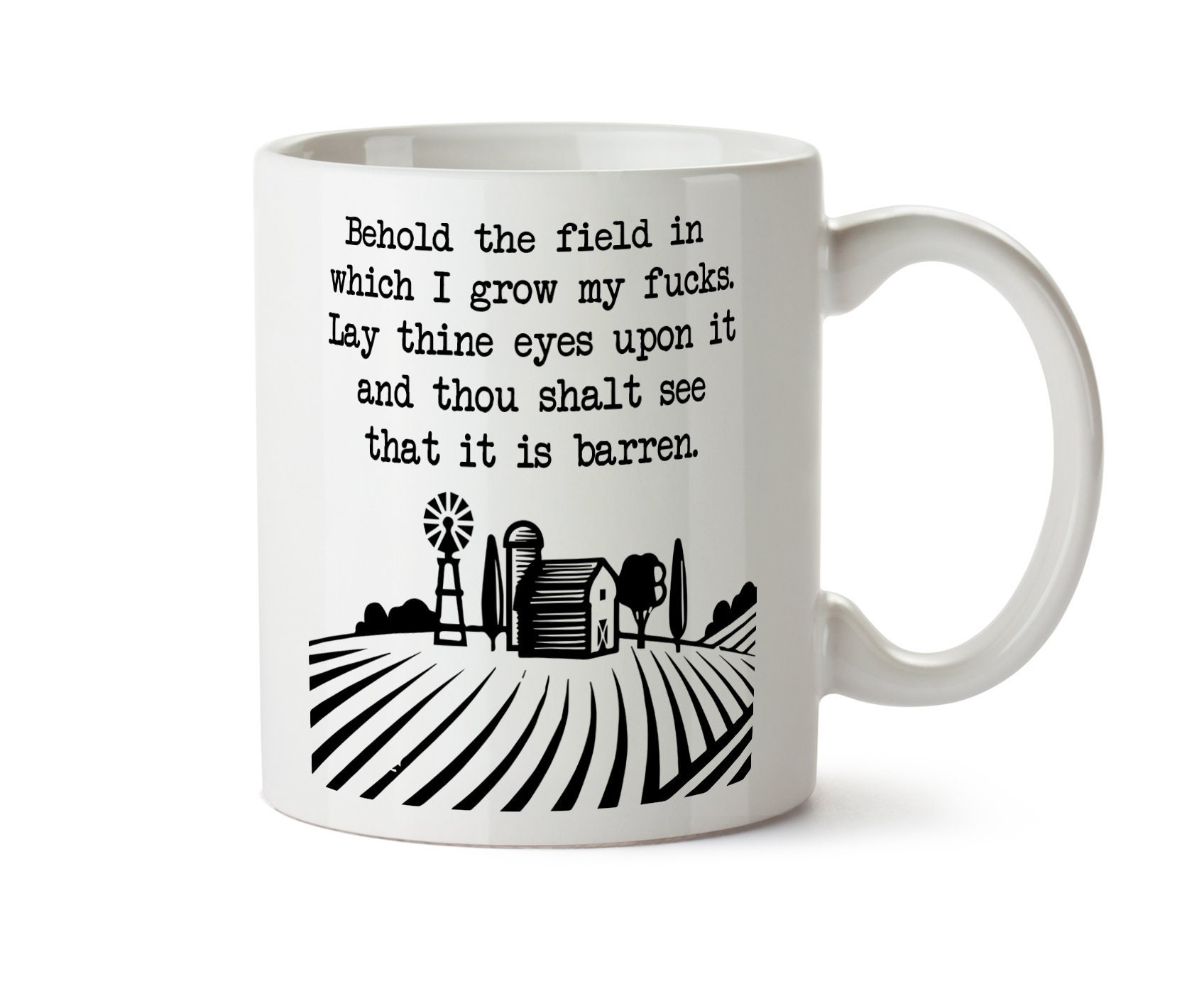 Zero Fucks Given Funny Rude Coffee Mug Behold the Field In Which I Gr…