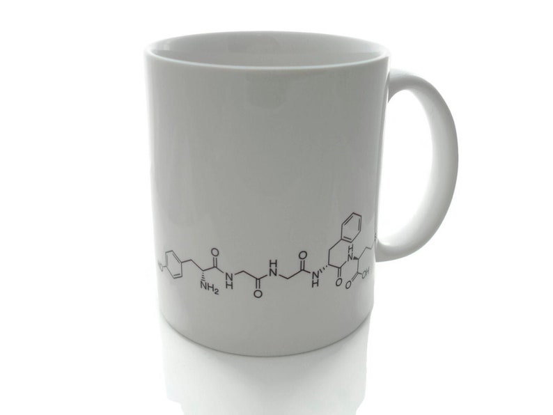 Met-enkephalin Chemical Compound for RUNNERS HIGH Endorphins 11 ounce DISHWASHER / Microwave Coffee Mug May Add Own Text Superb Gift image 1