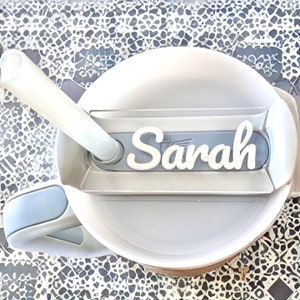 Personalized Tumbler Nameplate, Engraved Clear Acrylic Name Plate, Tumbler Lid Accessories, Tumbler Plate Topper, Acrylic Name Tag, Custom