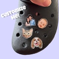 CUSTOM Acrylic Clog Charms, Die Cut Acrylic Shoe Charm, Custom Logo, Dog Photo Charm, Personalized Baby Image product logo