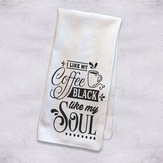 Funny Kitchen Gift Embroidered Kitchen Gift Embroidered Kitchen Towel Coffee Kitchen Towels Housewarming Gift Coffee Love Gift